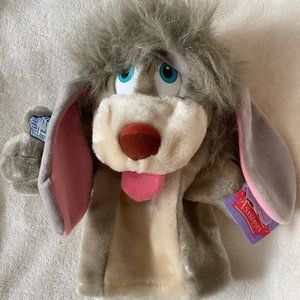 Vintage Applause Pooka Anastasia Dog plush puppet 1997 with tags 10”.